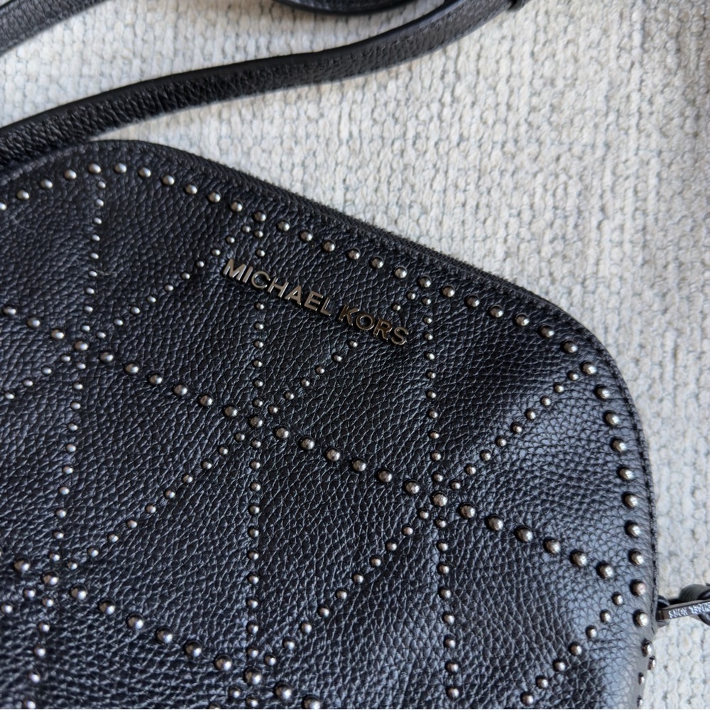 Michael Kors Black Quilted Stud Crossbody Bag - Picture 3 of 13